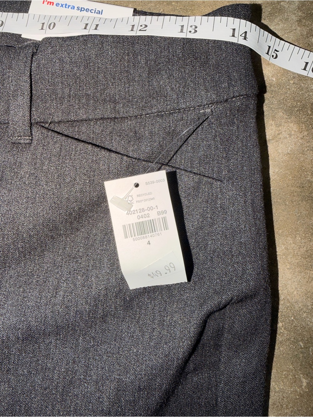 NWT Old Navy High Rise Pixie Flare Dress Pants Gray Size 4 Secret Smooth - Picture 2 of 9
